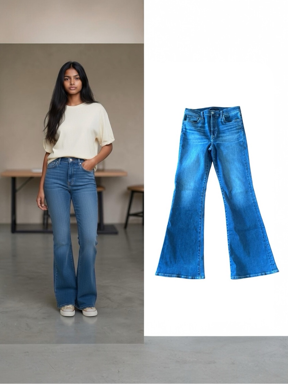 Joe's Jeans The Molly high rise flare wide leg organic cotton bohemian jean 30